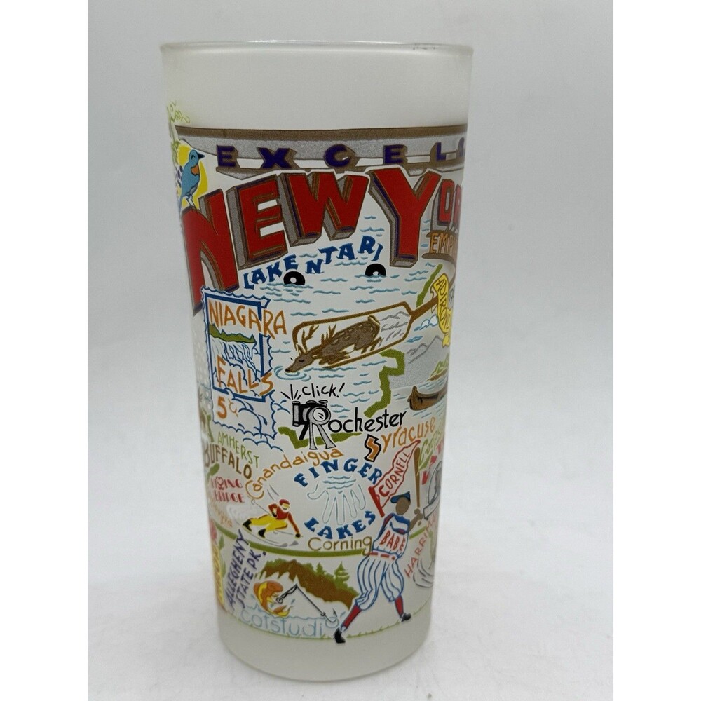 2013 CatStudio Cat Studio New York Excelsior State Travel Themed Drinking Glass